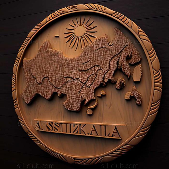 3D model Kazakhstan  Republic of Kazakhstan (STL)